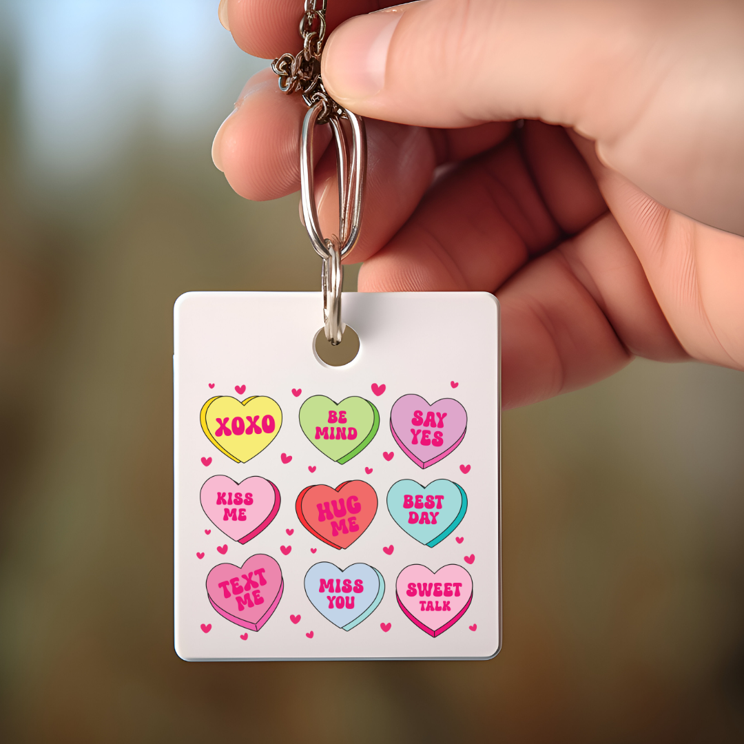 Valentine Hearts Key Chain