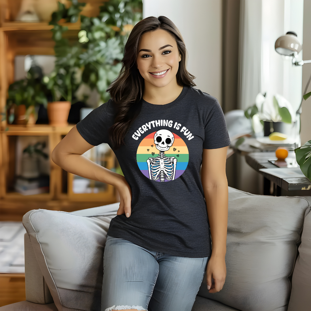Everything Is Fun Pride Skeleton T-Shirt