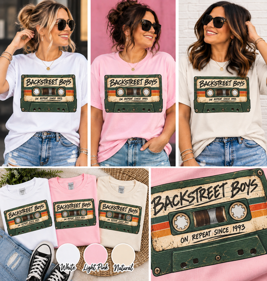 Backstreet Boys Retro Mixtape Tee | 90s Concert T-Shirt