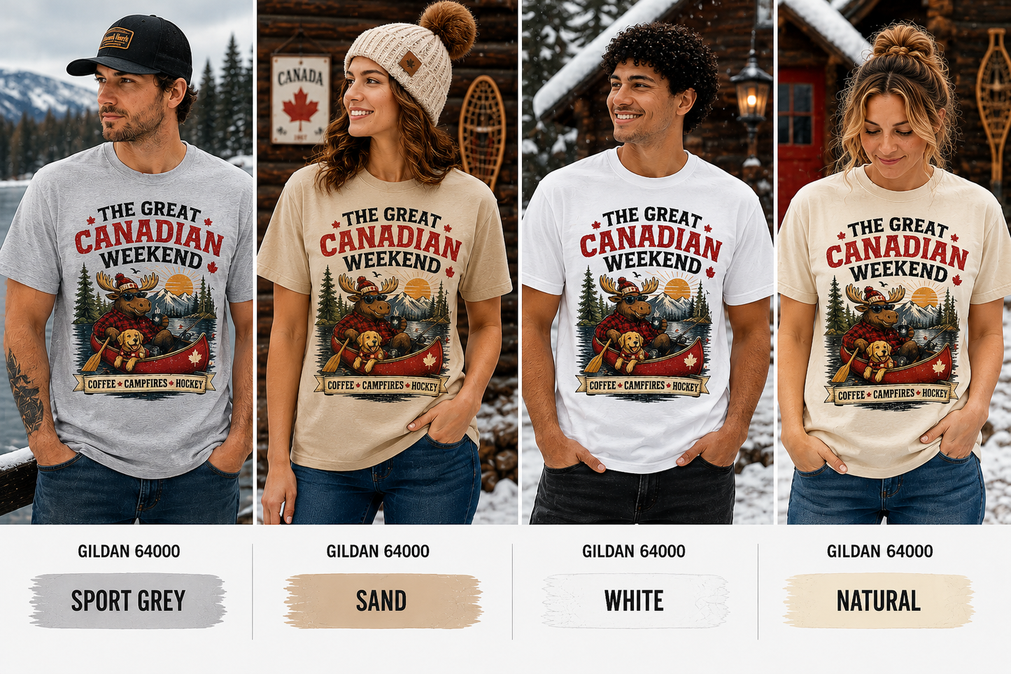The Great Canadian Weekend | Vintage Canadian Camping & Hockey T-Shirt | Raised North Collection