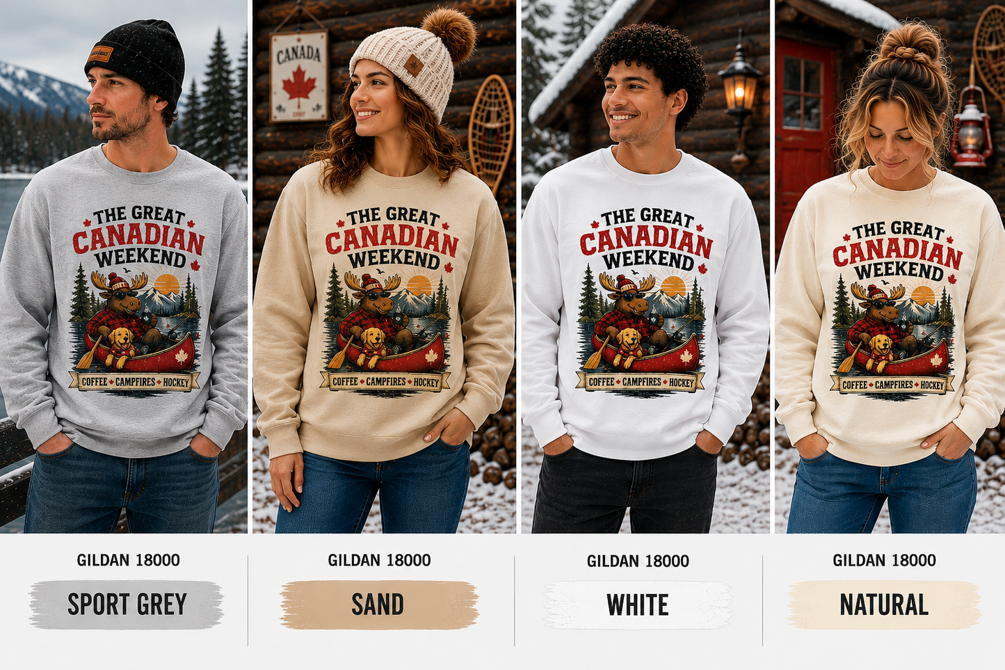 The Great Canadian Weekend | Vintage Canadian Camping & Hockey T-Shirt | Raised North Collection