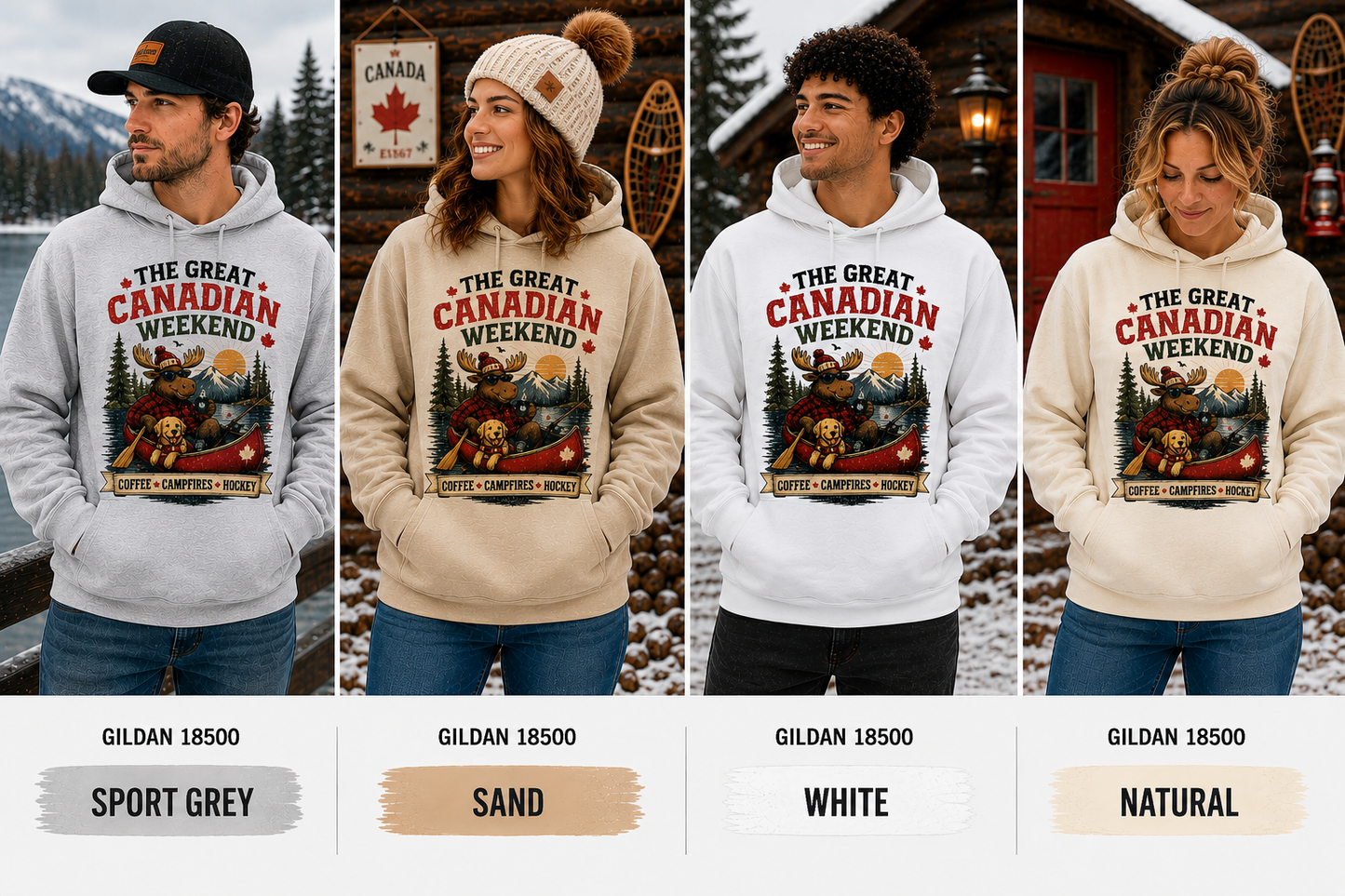 The Great Canadian Weekend | Vintage Canadian Camping & Hockey T-Shirt | Raised North Collection