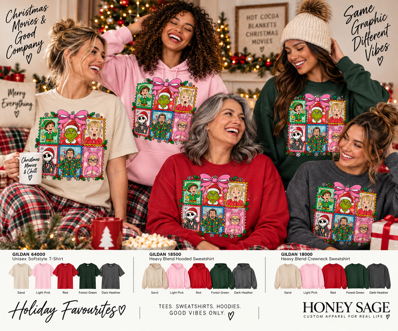 Christmas Movie Favourites | T-Shirt, Crewneck or Hoodie