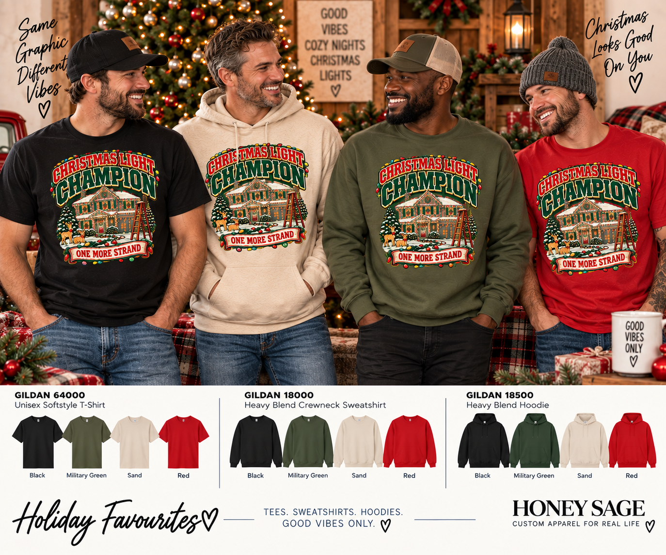 Christmas Light Champion | Christmas T-Shirt, Crewneck or Hoodie (Copy)