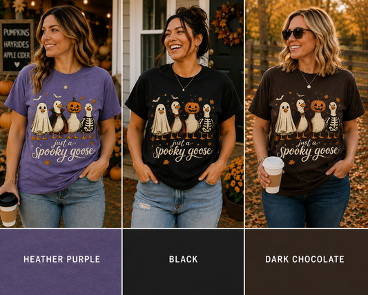 Just a Spooky Goose | Vintage Halloween Goose Graphic T-Shirt