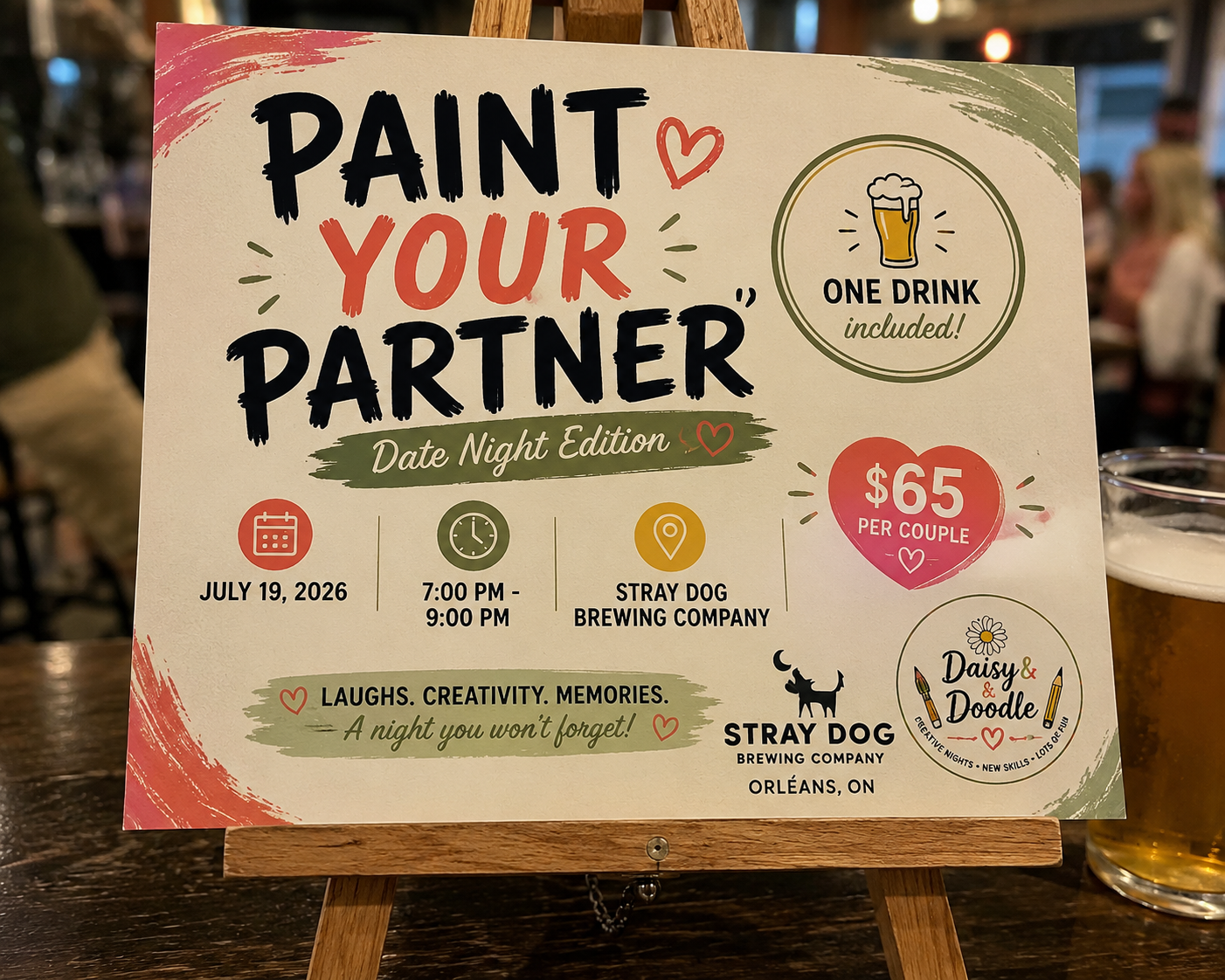 Daisy & Doodle - Paint Your Partner - July 19, 2026