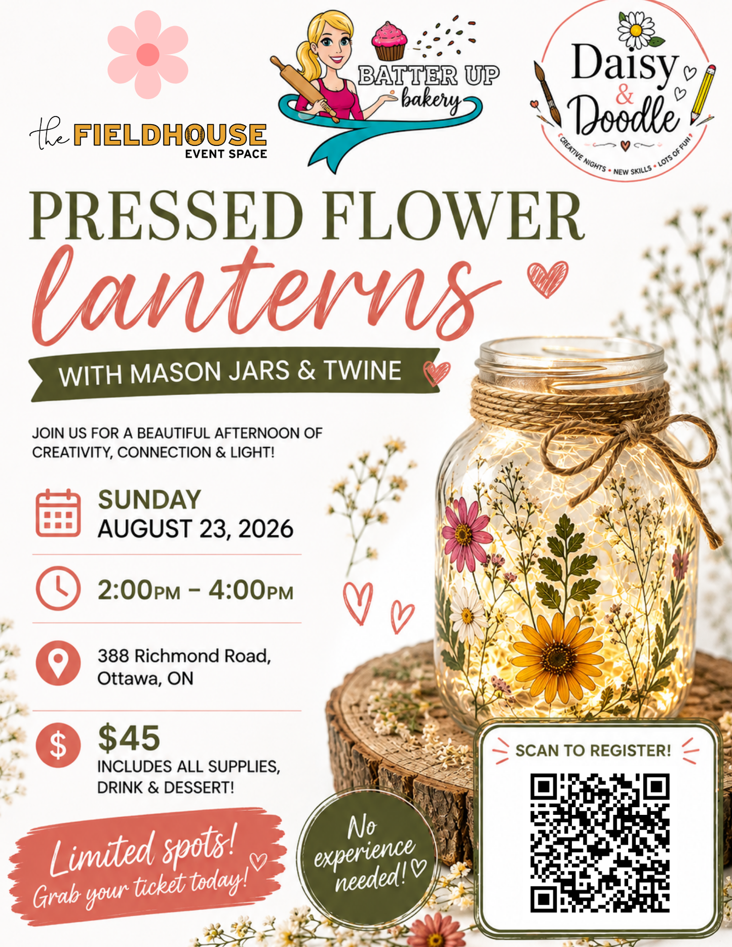 Pressed Flower Lanterns - August 23, 2026