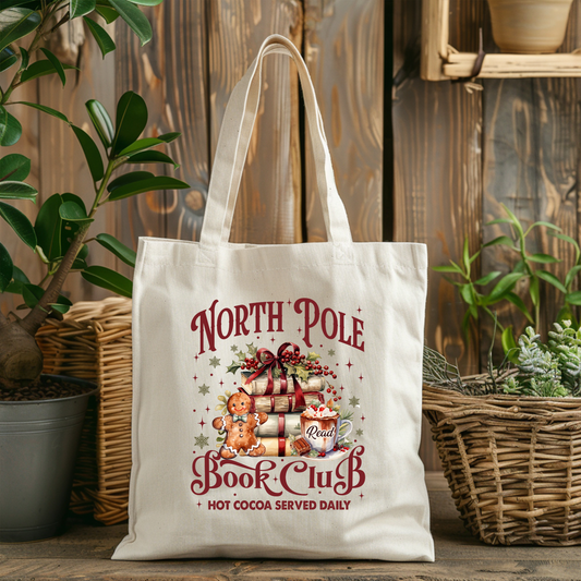 North Pole Book Club Tote Bag