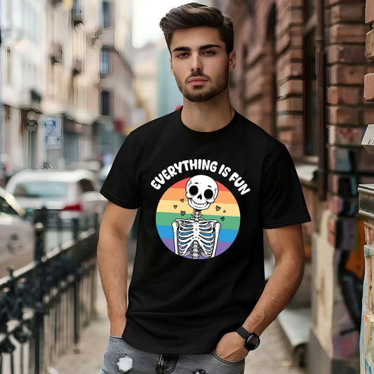 Everything Is Fun Pride Skeleton T-Shirt