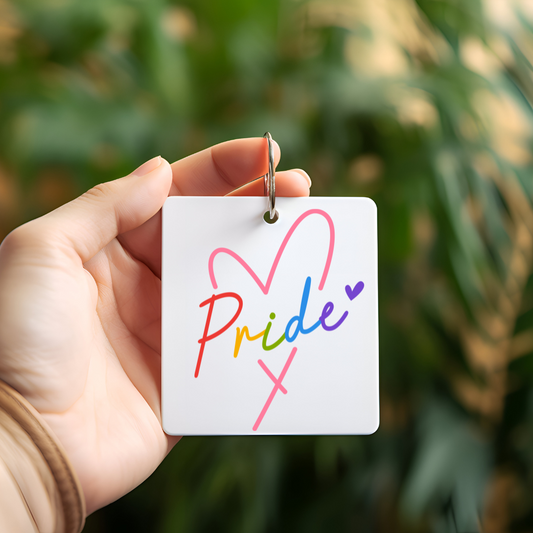 Pride Heart Keychain